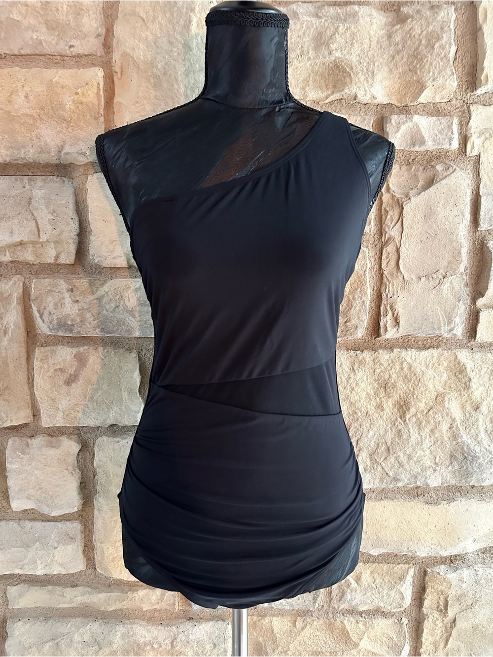 Black One-Shoulder Sheath bathing suit - Unbranded